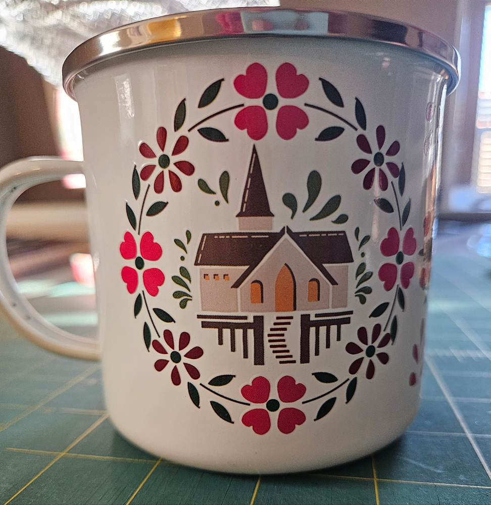 Lori Holt Home Town Holiday Enamel Tin Mug ST-36028