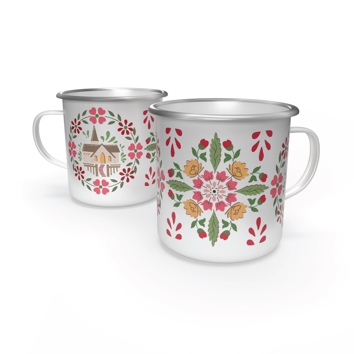 Lori Holt Home Town Holiday Enamel Tin Mug ST-36028