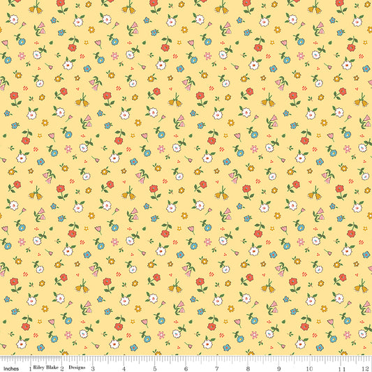 Cotton Nook Pretty Sunshine, sold in 1/2 yard increments; cut continuous, C17974-SUNSHINE