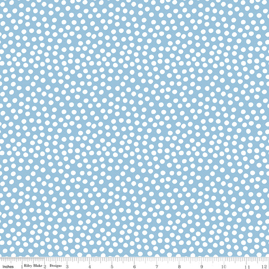 Dear Sweethearts Scramble Dots Blue, sold in 1/2 yard increments, cut continuous, C18096-BLUE