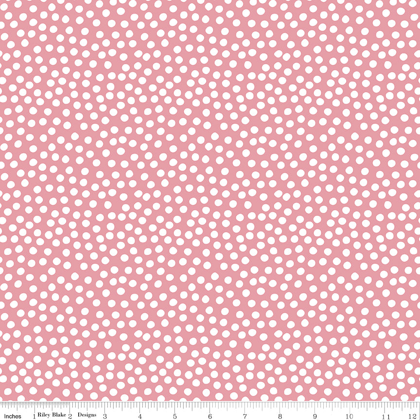 Dear Sweethearts Scramble Dots Pink, sold in 1/2 yard increments, cut continous, C18096-PINK