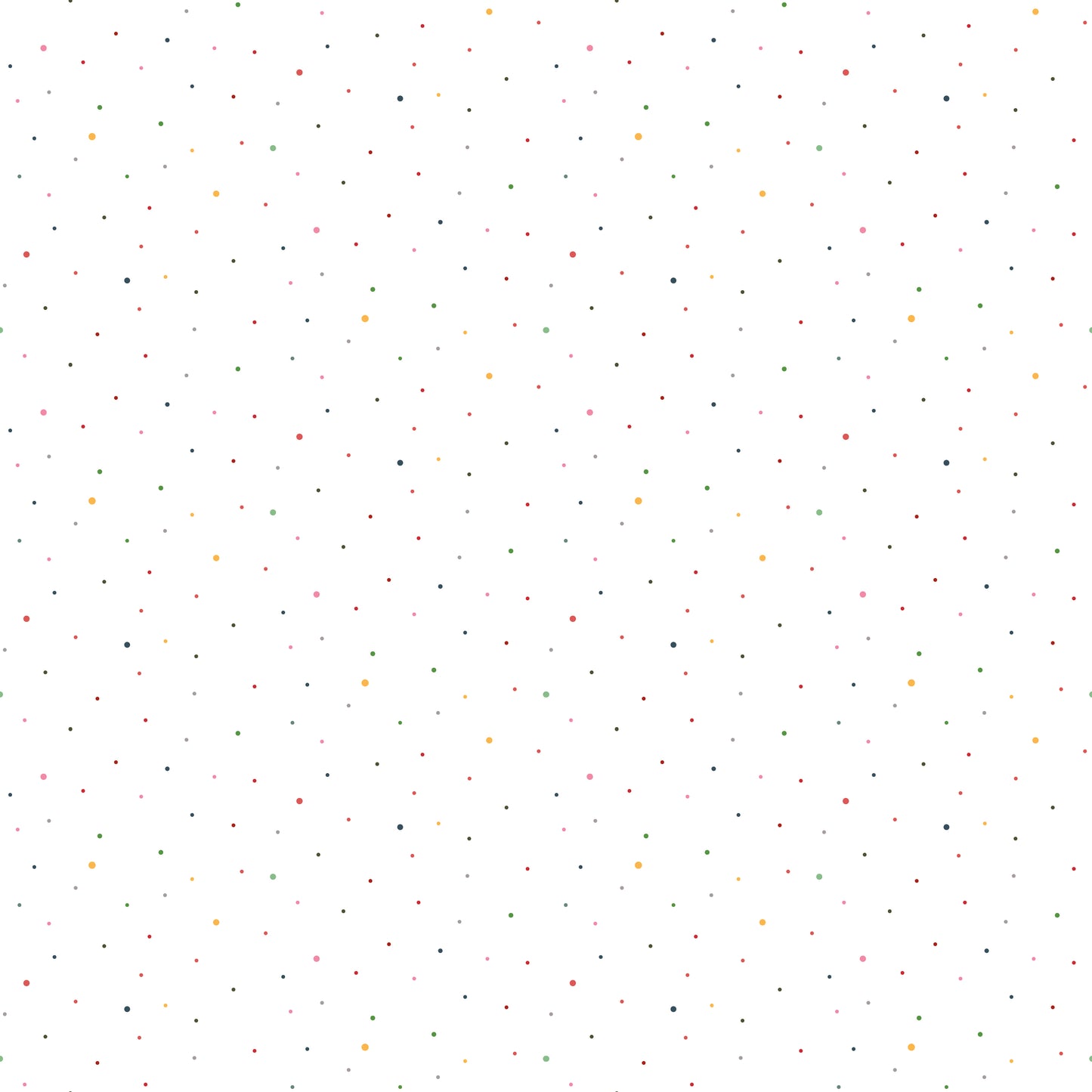 Dapple Dot on White Rainbow, Sold in 1/2 yard increments, Cut continuous