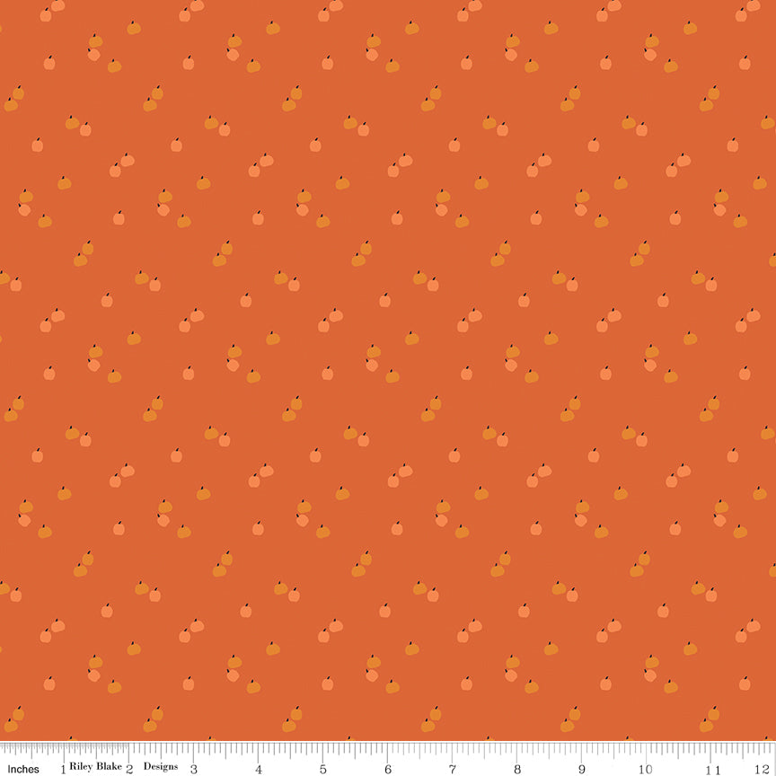 Pumpkins on Orange, fabric from the bolt, Riley Blake Designs, C652-ORANGE