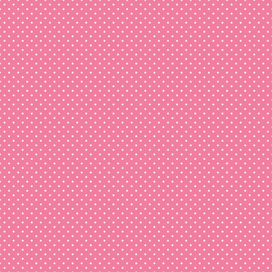 Swiss Dot Hot Pink, Sold by the 1/2 yard, Cut continuous