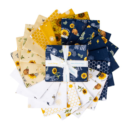 Honey Bees and Flowers Please Fat Quarter Bundle , 20 piece, FQ-15130-20