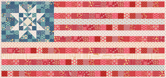 Americana Oh Beautiful Flag Runner & Amber Waves Mini Quilt Kit, KT-16081