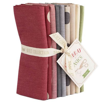 Tilda Seasonal Chambray Basics WINTER Hues - Fat Quarter Bundle 9 fabrics