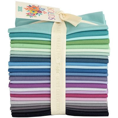 Tilda Solids Fat Quarter Bundle Cool 25 piece