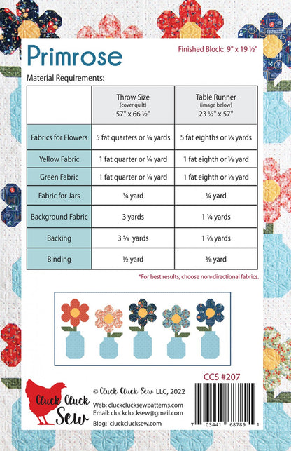 Primrose quilt pattern by Cluck Cluck Sew - not a download