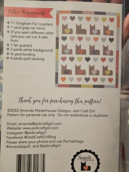 I Love Cats quilt pattern