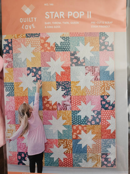 Star Pop II quilt pattern, not a download