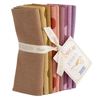 Tilda Seasonal Chambray Basics AUTUMN Hues - Fat Quarter Bundle 9 fabrics