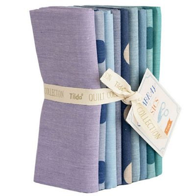 Tilda Seasonal Chambray Basics SUMMER Hues - Fat Quarter Bundle 9 fabrics